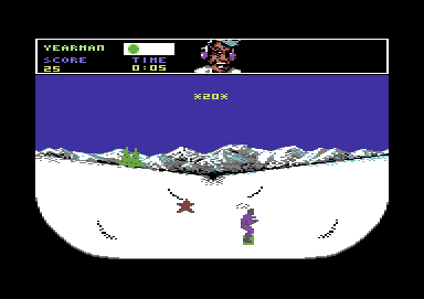 Ski or Die (Commodore 64) screenshot: Snowboard Halfpipe