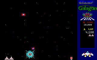 CHAMP Galagon (DOS) screenshot: Boom!