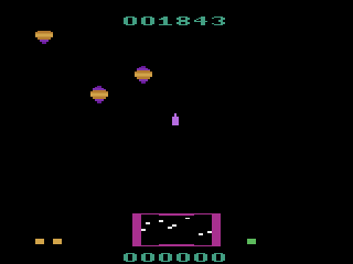 Great Escape (Atari 2600) screenshot: Shoot or avoid the meteorites