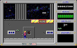 Duke Nukem (DOS) screenshot: Roaming the world