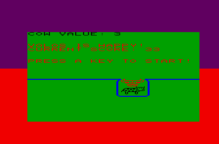 Volos (VIC-20) screenshot: The screen starts flashing when Volos is happy