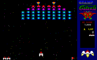CHAMP Galaxia (DOS) screenshot: ... Go! This is the "Classic" mode.