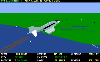 Flight of the Intruder (DOS) screenshot: External view
