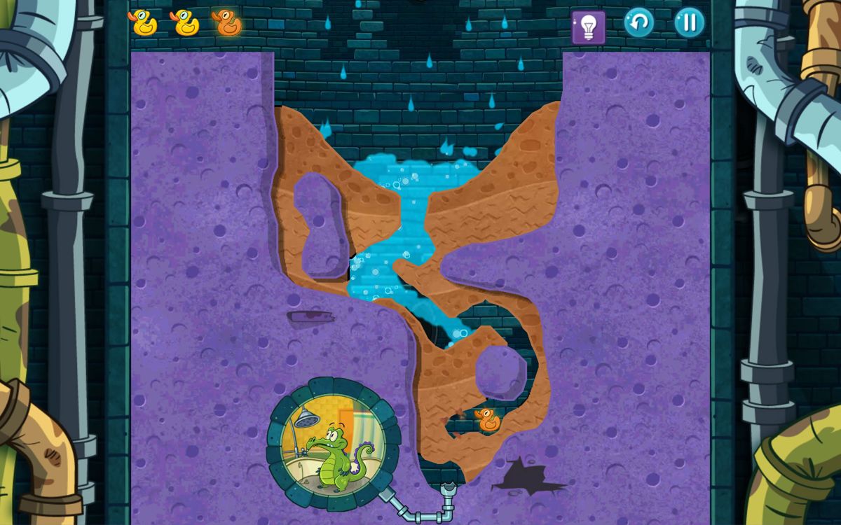 Where's My Water? 2 (Windows Apps) screenshot: A simple level to introduce the mechanics to new players.
