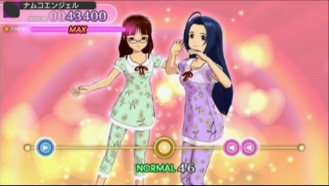 The iDOLM@STER: Shiny Festa - Harmonic Score (PSP) screenshot: Pajama party