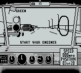 Days of Thunder (Game Boy) screenshot: Starting off the real racing
