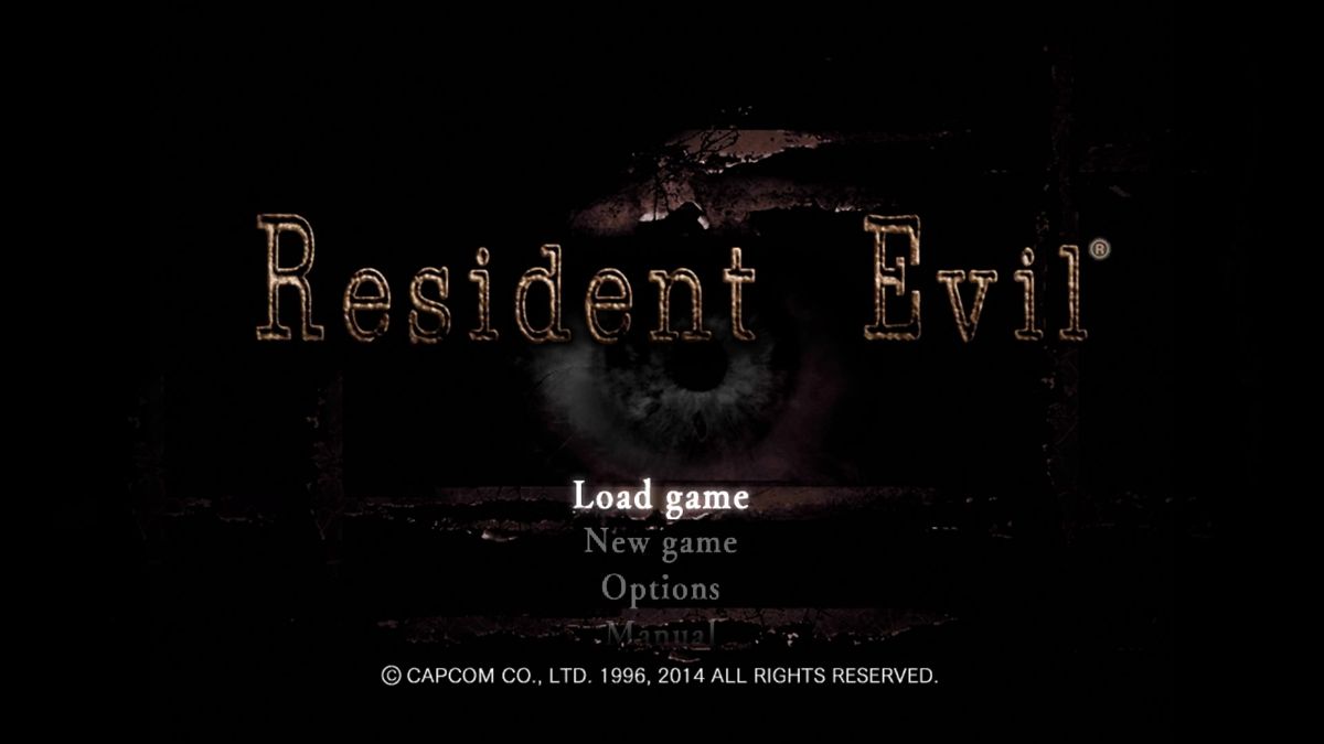 Resident Evil (PlayStation 4) screenshot: Main menu