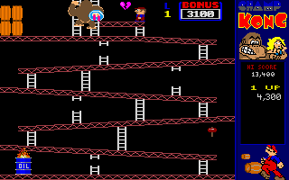 CHAMP Kong (DOS) screenshot: ... but Kong takes her to the next level.