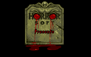 WaxWorks (DOS) screenshot: horrorsoft title screen