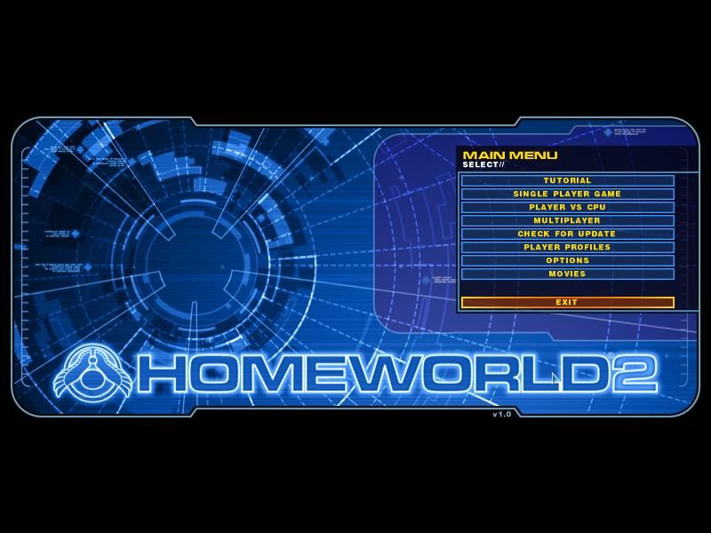 Homeworld 2 (Windows) screenshot: Main Menu