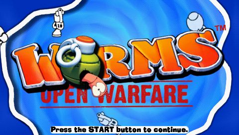Worms: Open Warfare (PSP) screenshot: Title screen