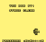 Tumble Pop (Game Boy) screenshot: Stage complete