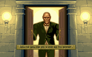 WaxWorks (DOS) screenshot: opening sequence
