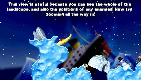 Worms: Open Warfare (PSP) screenshot: Tutorial mode