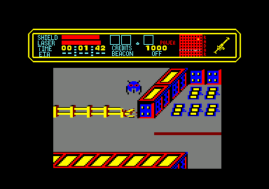 Colony (Amstrad CPC) screenshot: Dang it! They broke the fence.