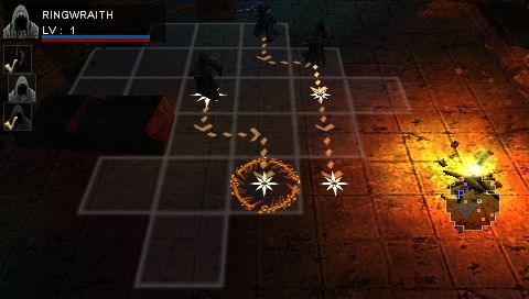 The Lord of the Rings: Tactics (PSP) screenshot: Moving a unit.