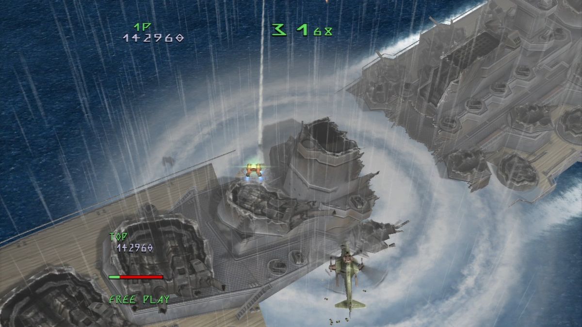 Under Defeat (PlayStation 3) screenshot: The battleship has been destroyed