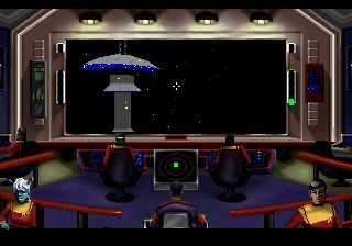 Star Trek: Starfleet Academy - Starship Bridge Simulator (SEGA 32X) screenshot: Star base ahead!