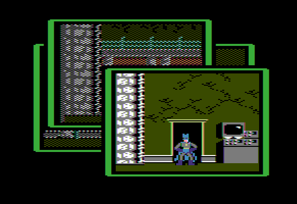 Batman: The Caped Crusader (Apple II) screenshot: In-game action.