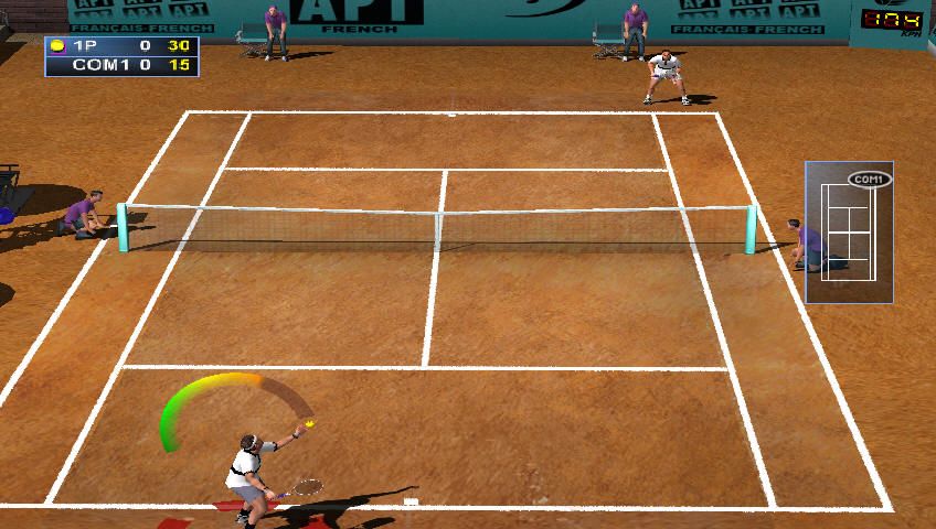 Agassi Tennis Generation 2002 (Windows) screenshot: The serve bar