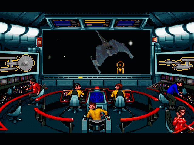 Star Trek: 25th Anniversary (Windows) screenshot: Klingon ship in sight