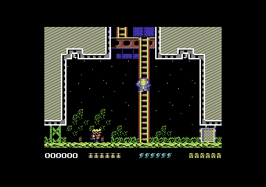 Rick Dangerous 2 (Commodore 64) screenshot: Level 1: Hyde Park, London
