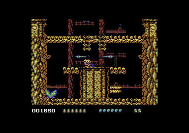 Rick Dangerous 2 (Commodore 64) screenshot: Watch out for those double arrows!