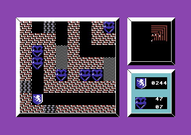 Xor (Commodore 64) screenshot: Close to some balloons