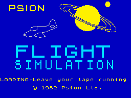 The Flight Simulator (ZX Spectrum) screenshot: Loading screen