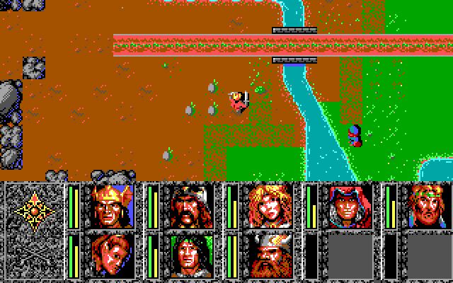 Dragons of Flame (DOS) screenshot: Overland travel (EGA/Tandy)