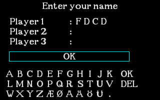 Cover Girl Strip Poker (DOS) screenshot: Entering player name