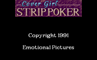 Cover Girl Strip Poker (DOS) screenshot: Title screen