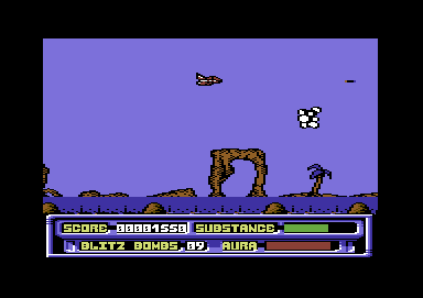 Energy Warrior (Commodore 64) screenshot: Nearer 12" than 12' though