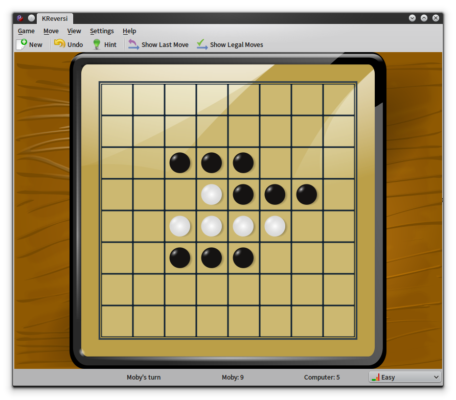 Screenshot of KReversi (Linux, 1997) - MobyGames