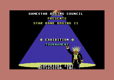 Star Rank Boxing II (Commodore 64) screenshot: Main menu