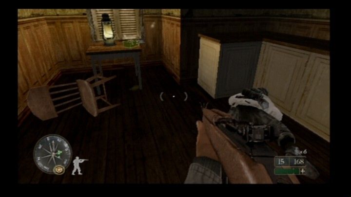 Call of Duty 2: Big Red One (PlayStation 2) screenshot: No more hiding behind the counter