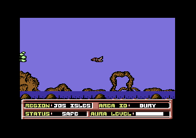 Energy Warrior (Commodore 64) screenshot: A quieter moment
