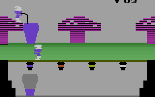 Smurfs Save the Day (Atari 2600) screenshot: I need to put the same color in my glass as Clumsy Smurf has in his