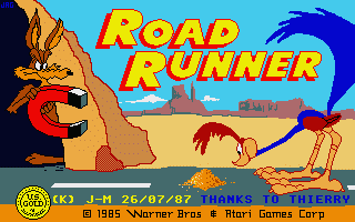 Road Runner (Atari ST) screenshot: Title
