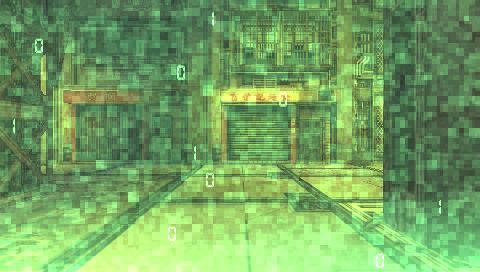 Coded Arms (PSP) screenshot: Level start with like “The Matrix” loading effect