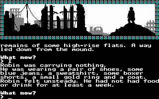 Mindfighter (DOS) screenshot: Starting inventory