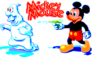 Mickey Mouse: The Computer Game (Amstrad CPC) screenshot: Title screen