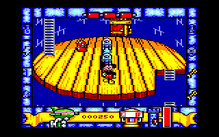 Mickey Mouse: The Computer Game (Amstrad CPC) screenshot: Ghosts appear