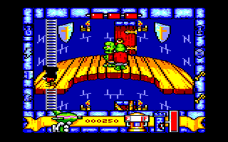 Mickey Mouse: The Computer Game (Amstrad CPC) screenshot: Huge ogres