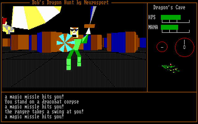 Bob's Dragon Hunt (DOS) screenshot: You can also engage other heroes in combat
