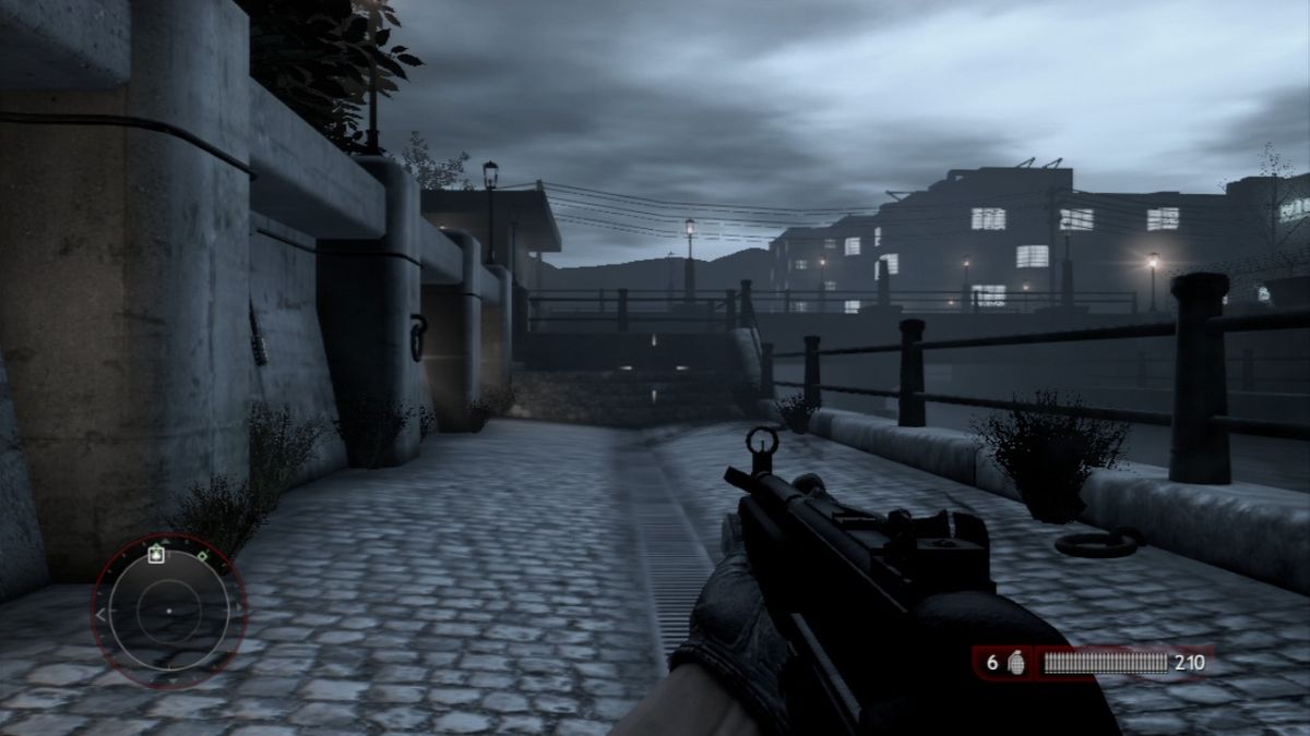 Dick Marcinko: Rogue Warrior (PlayStation 3) screenshot: Approaching the river bridge