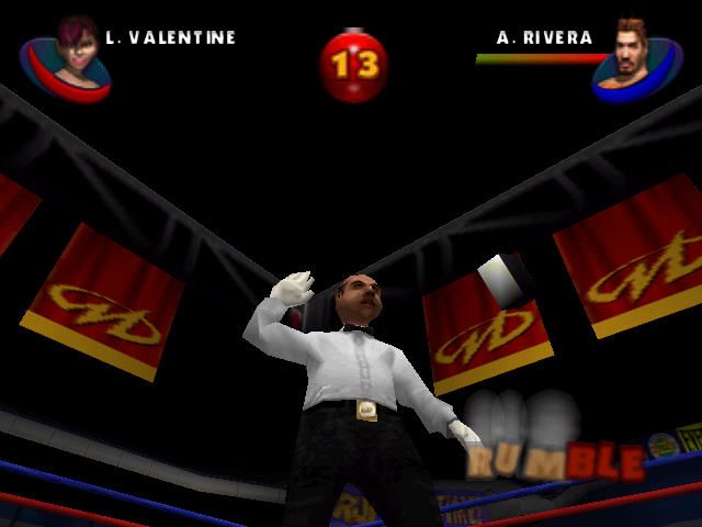 Ready 2 Rumble Boxing: Round 2 (Nintendo 64) screenshot: The ref begins his countdown