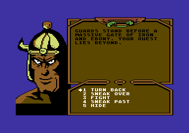 Doc the Destroyer (Commodore 64) screenshot: Ebony and iron lived together in perfect harmony