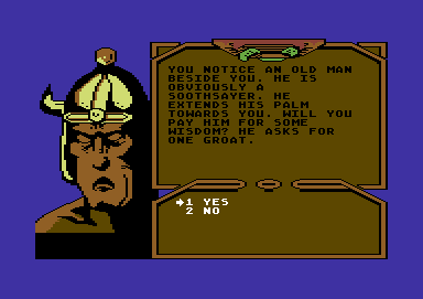Doc the Destroyer (Commodore 64) screenshot: How much is wisdom worth?