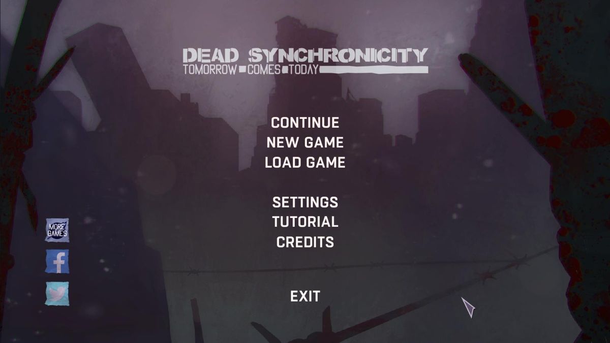 Dead Synchronicity: Tomorrow Comes Today (Windows) screenshot: Main menu
